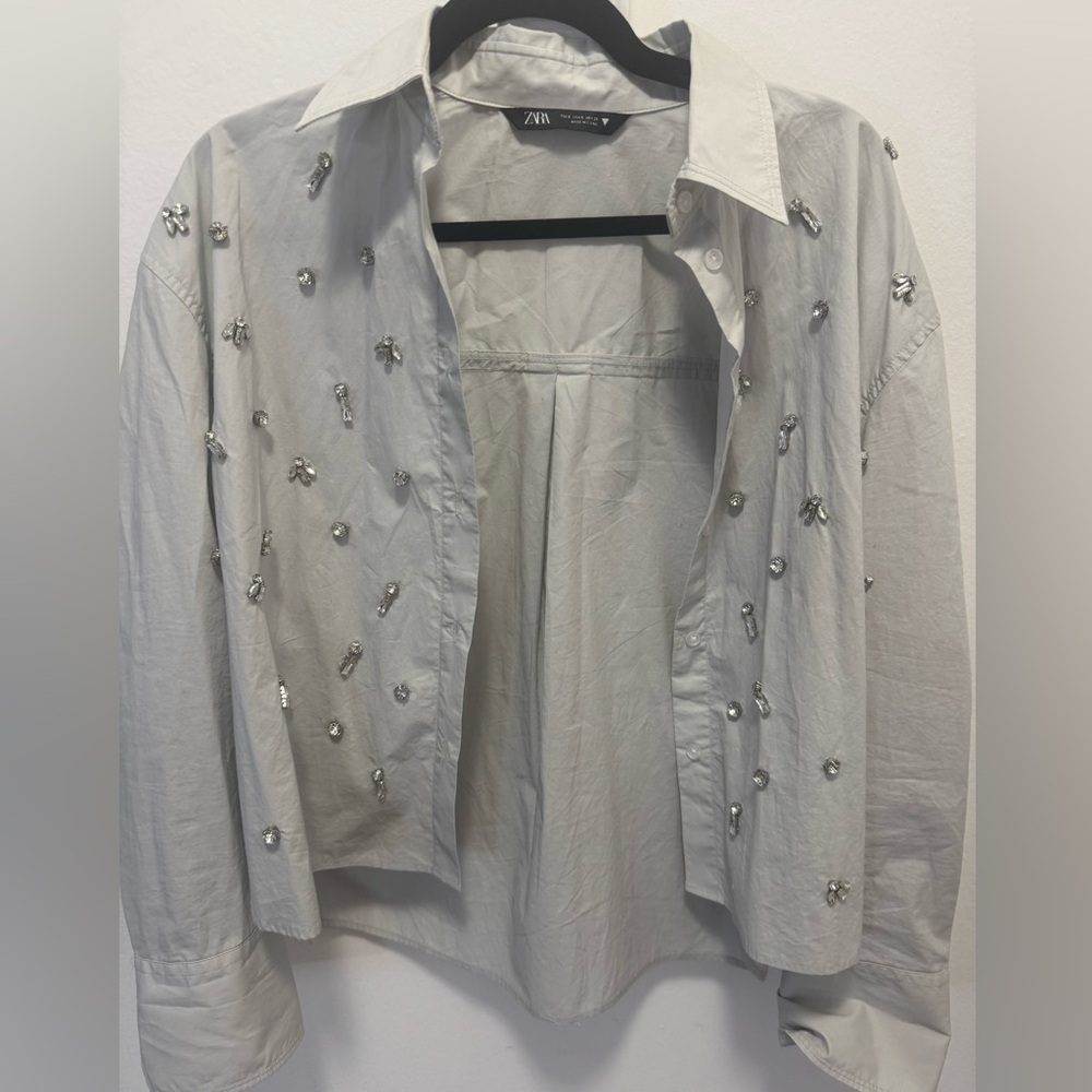 ZARA EMBELLISHED TOP